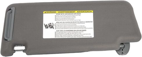 حاجب الشمس بدون ضوء جانب الركاب الأيمن متوافق مع Toyota Tacoma 2005 2006 2007 2008 2009 2010 2011 2012 بديل لـ 74310-35C00-B0 رمادي in Kuwait