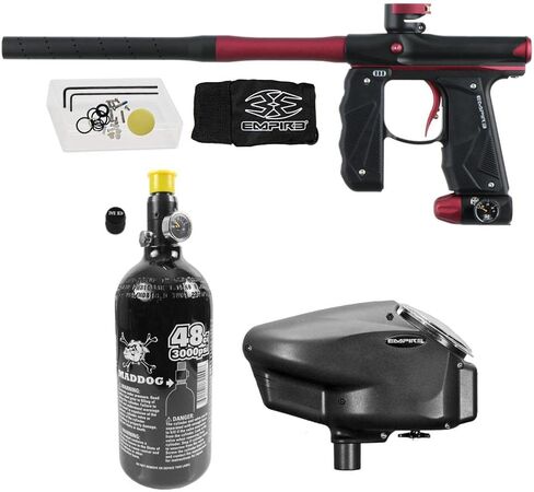 Maddog Empire Mini GS Electronic Full Auto Paintball Gun Marker w/ 48/3000 HPA Paintball Tank & Empire Halo Too Electronic Paintball Loader Starter Package in Saudi Arabia