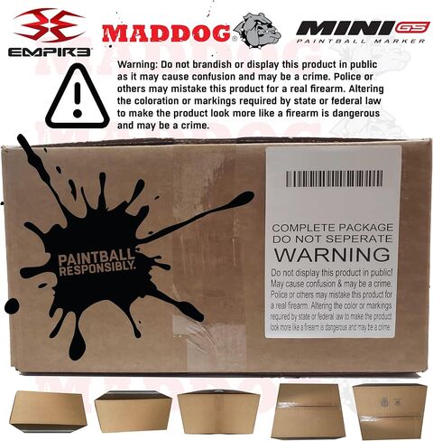 Maddog Empire Mini GS Electronic Full Auto Paintball Gun Marker w/ 48/3000 HPA Paintball Tank & Empire Halo Too Electronic Paintball Loader Starter Package in Saudi Arabia