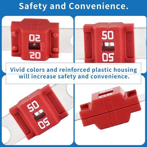 Premium AMI/Midi Fuse Holder 60V - Inline Fuse Holder with Cover 3 Pieces, Bolt-Down Fuse Holder for AMI/Midi Fuses, Applicated in Automotive, Trucks, Engineer Vehicles, and Caravans in Saudi Arabia