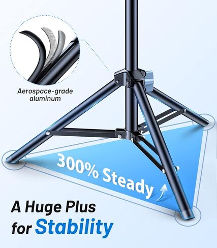 حامل ثلاثي للهاتف مقاس 67 بوصة من VICSEED - حامل ثلاثي [شديد التحمل] مع جهاز تحكم عن بعد، [قابل للتمديد ودوران 360 درجة] حامل ثلاثي القوائم لحامل iPhone ثلاثي القوائم، مناسب لجميع هواتف iPhone 15 14 13 Pro Max/Samsung/Google/الهاتف الخلوي/الكاميرا in Kuwait