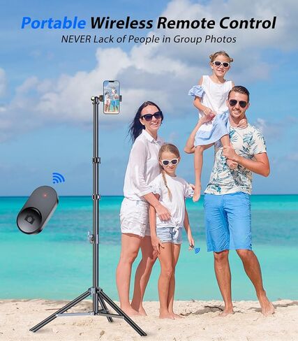 حامل ثلاثي للهاتف مقاس 67 بوصة من VICSEED - حامل ثلاثي [شديد التحمل] مع جهاز تحكم عن بعد، [قابل للتمديد ودوران 360 درجة] حامل ثلاثي القوائم لحامل iPhone ثلاثي القوائم، مناسب لجميع هواتف iPhone 15 14 13 Pro Max/Samsung/Google/الهاتف الخلوي/الكاميرا in Kuwait