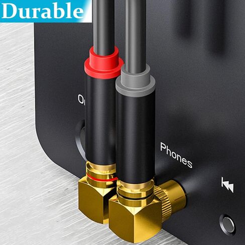 محول الزاوية اليمنى RCA، مطلي بالذهب 8 حزم 90 درجة معدنية RCA ذكر إلى محول موصل أنثى RCA (4 أسود + 4 أحمر) in Saudi Arabia