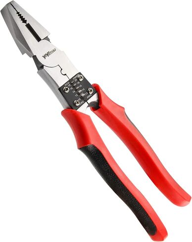 Lineman's Pliers, Combination Pliers with Wire Stripper/Crimper/Cutter Function, Heavy Duty Side Cutting High-Leverage Plier, 8-1/2 inch (HX-1-002) in Saudi Arabia