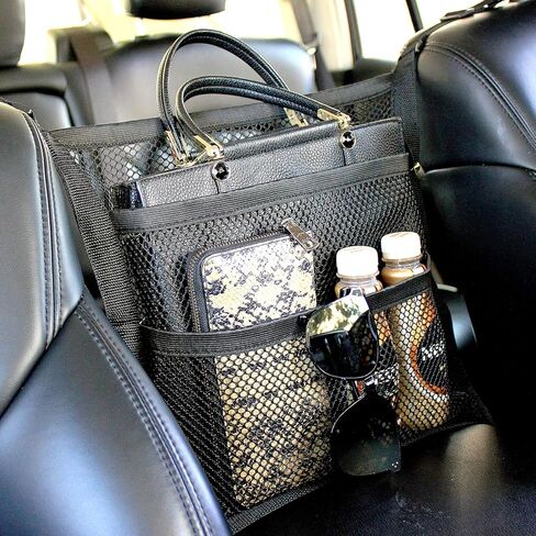 أحدث منظم شبكي للسيارة لعام 2022، حامل حقيبة يد جيب شبكي أكبر حجمًا للسيارة، مقاس 15 بوصة × 15 بوصة كبير للغاية مع مساحة من 3 طبقات تناسب أي شاحنة سيارة الدفع الرباعي، وحامل محفظة مناديل البضائع، وحقيبة شبكية لتخزين السائق in Kuwait