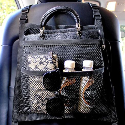 أحدث منظم شبكي للسيارة لعام 2022، حامل حقيبة يد جيب شبكي أكبر حجمًا للسيارة، مقاس 15 بوصة × 15 بوصة كبير للغاية مع مساحة من 3 طبقات تناسب أي شاحنة سيارة الدفع الرباعي، وحامل محفظة مناديل البضائع، وحقيبة شبكية لتخزين السائق in Kuwait