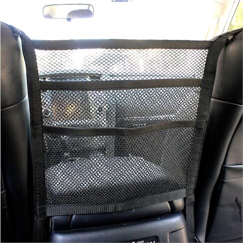 أحدث منظم شبكي للسيارة لعام 2022، حامل حقيبة يد جيب شبكي أكبر حجمًا للسيارة، مقاس 15 بوصة × 15 بوصة كبير للغاية مع مساحة من 3 طبقات تناسب أي شاحنة سيارة الدفع الرباعي، وحامل محفظة مناديل البضائع، وحقيبة شبكية لتخزين السائق in Kuwait