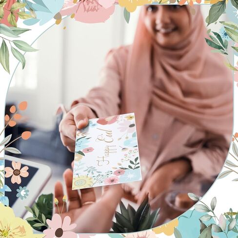 150 Pcs Eid Mubarak Money Envelopes 6.5x2.88 Inch Cash Gift Card Holders Pocket Ramadan Gift Envelopes for Money for Holiday Party Supplies Celebrations Decorations(Natural) in Saudi Arabia