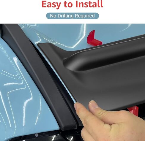 منحرف غطاء محرك السيارة لعام 2021 2022 2023 2024 ملحقات فورد برونكو 2/4 غطاء محرك السيارة واقي الحجر (أسود غير لامع) in Kuwait