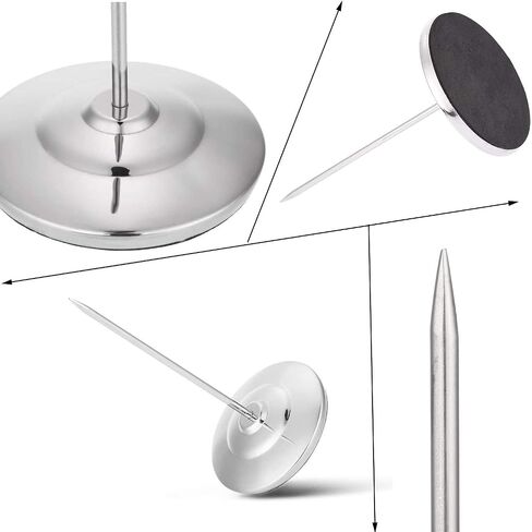 Restaurant Receipt Holder,Socell 6.3 Inch Stainless Steel Straight Rod Paper Memo Holder Desk Receipt Holder Bill Fork Receipt Spike Stick,Silver,2Pcs in Saudi Arabia