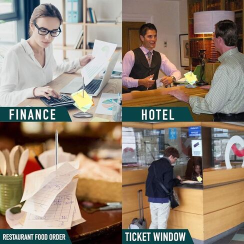Restaurant Receipt Holder,Socell 6.3 Inch Stainless Steel Straight Rod Paper Memo Holder Desk Receipt Holder Bill Fork Receipt Spike Stick,Silver,2Pcs in Saudi Arabia