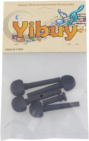 Yibuy مجموعة أوتاد ضبط الخشب الأسود ودبوس النهاية لعزف الكمان مقاس 1/16 in Saudi Arabia