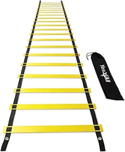 Yes4All 8-12 - 20 Rungs Agility Ladder Speed Training Equipment - Speed Ladder for Kids and Adults with Carrying Bag in Saudi Arabia
