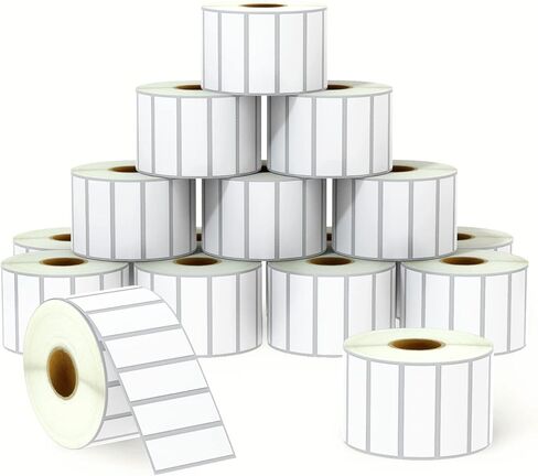 BETCKEY - 3" x 1" (76 mm x 25 mm) UPC Barcode & Address Labels Compatible with Zebra & Rollo Label Printer,Premium Adhesive & Perforated [16 Rolls, 22000 Labels] in Kuwait