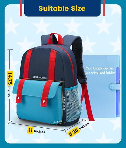 حقيبة ظهر Vorspack للأطفال الصغار للبنات والأولاد - حقيبة ظهر للأطفال الصغار حقيبة ظهر لطيفة لمرحلة ما قبل المدرسة للأعمار من 3 إلى 8 سنوات حقيبة ظهر صغيرة لرياض الأطفال للمدرسة - أزرق in Kuwait