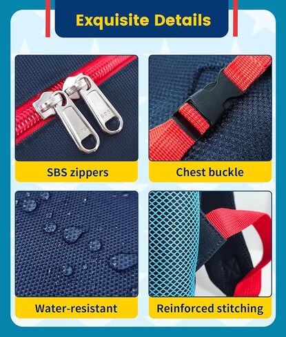 حقيبة ظهر Vorspack للأطفال الصغار للبنات والأولاد - حقيبة ظهر للأطفال الصغار حقيبة ظهر لطيفة لمرحلة ما قبل المدرسة للأعمار من 3 إلى 8 سنوات حقيبة ظهر صغيرة لرياض الأطفال للمدرسة - أزرق in Kuwait