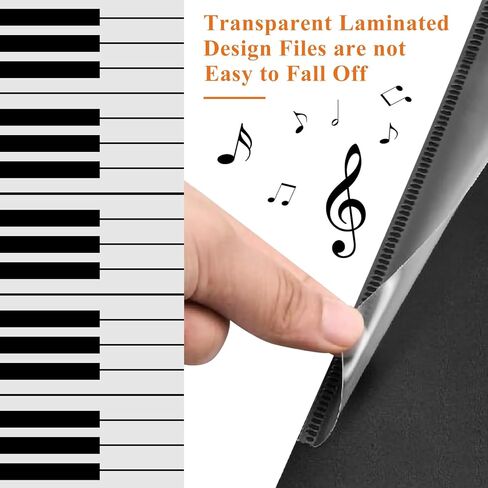 مجلد أوراق الموسيقى من AUAUY، حقيبة حامل المستندات المخزنة بحجم 60 صفحة مقاس A4 مع حزمة واحدة من الملاحظات اللاصقة، مقاومة للماء، أوراق فضفاضة شفافة، مجلد كورالي بلاستيكي فارغ للحفلات الموسيقية والفرقة in Kuwait