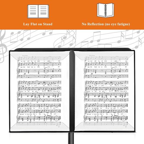 مجلد أوراق الموسيقى من AUAUY، حقيبة حامل المستندات المخزنة بحجم 60 صفحة مقاس A4 مع حزمة واحدة من الملاحظات اللاصقة، مقاومة للماء، أوراق فضفاضة شفافة، مجلد كورالي بلاستيكي فارغ للحفلات الموسيقية والفرقة in Kuwait