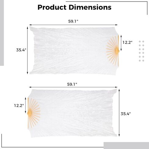 زوج واحد من مراوح الرقص الشرقي من الحرير الحقيقي مقاس 59 بوصة، مراوح الرقص الشرقي للنساء، حجاب طويل للمروحة مع أضلاع الخيزران، حجاب طويل لمروحة الخيزران مصنوع يدويًا للرقص الشرقي in Kuwait