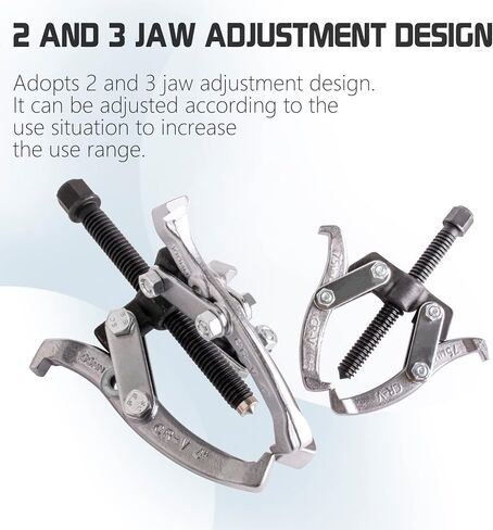 فاصل محمل بكرة محور التروس، فاصل داخلي خارجي 2 و3 فك 3 بوصات 4 بوصات 6 بوصات 8 بوصات مجموعة أدوات سحب التروس مناسبة لإزالة التروس والمحاور وسباقات الكرة وعجلات الطيران والعجلات المسننة والمحامل والبكرات in Kuwait