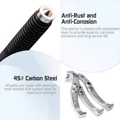 فاصل محمل بكرة محور التروس، فاصل داخلي خارجي 2 و3 فك 3 بوصات 4 بوصات 6 بوصات 8 بوصات مجموعة أدوات سحب التروس مناسبة لإزالة التروس والمحاور وسباقات الكرة وعجلات الطيران والعجلات المسننة والمحامل والبكرات in Kuwait