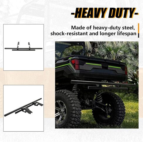 KUAFU Rear Bumper Guard Compatible with 2018-2022 Polaris Ranger 1000 XP/North Star Edition Double-Tube Rear Bumper Brush Guard Wrinkle in Saudi Arabia