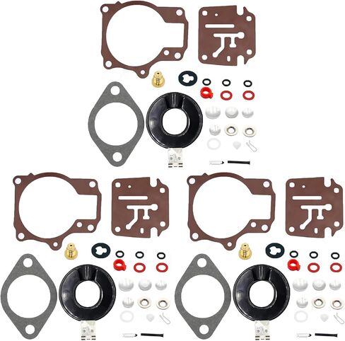 3Pack Carburetor Carb Rebuild Repair Kits for Johnson Evinrude 396701 18 20 25 28 30 35 40 45 48 50 55 60 65 70 75 HP in Saudi Arabia