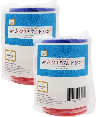 The Dreidel Company American Flag Patriotic Ribbon Red White and Blue for Fourth of July (2-Pack (600 FT.)) in Saudi Arabia
