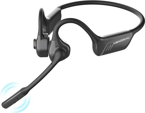 MONODEAL Bone Conduction Headphones with Mic,Open Ear Headphones Wireless Bluetooth 5.1/Mute Function/Multi-Point Capable,Air Conduction Headphones with Noise Canceling Mic,for Driving Home Office in Kuwait