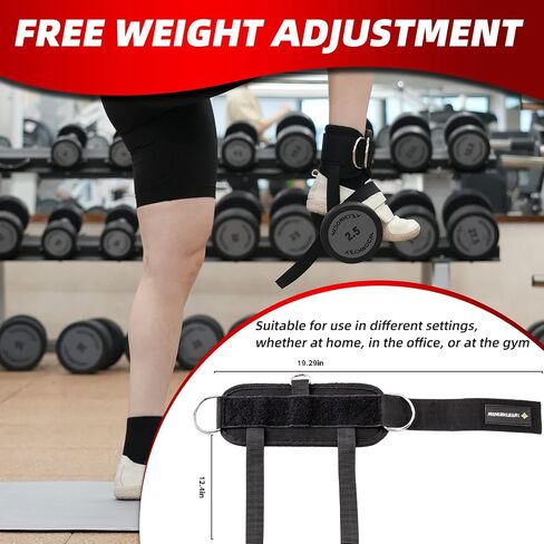 MANUEKLEAR Adjustable Foot Ankle Dumbbell, Foot Weight Lifting Shoe Attachment, Feet for Booty Workouts, Kickbacks, Leg Extensions, Strength Training (Pair) in Saudi Arabia