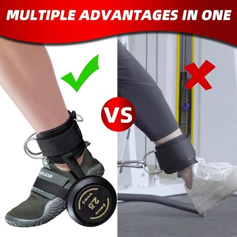 MANUEKLEAR Adjustable Foot Ankle Dumbbell, Foot Weight Lifting Shoe Attachment, Feet for Booty Workouts, Kickbacks, Leg Extensions, Strength Training (Pair) in Saudi Arabia