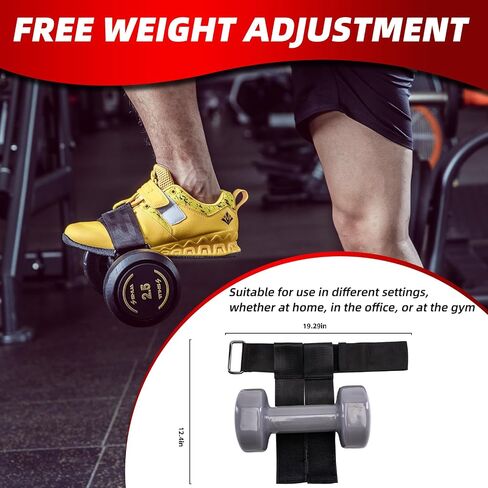 MANUEKLEAR Adjustable Foot Ankle Dumbbell, Foot Weight Lifting Shoe Attachment, Feet for Booty Workouts, Kickbacks, Leg Extensions, Strength Training (Pair) in Saudi Arabia
