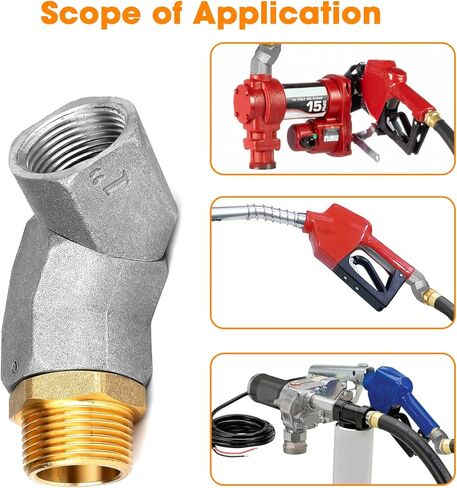 1 "NPT خرطوم الوقود قطب 360 سبيكة الدورية موصل لمضخة نقل الوقود، فوهة الوقود قطب، طائرة الوقود متعددة الطائرة قطب in Kuwait