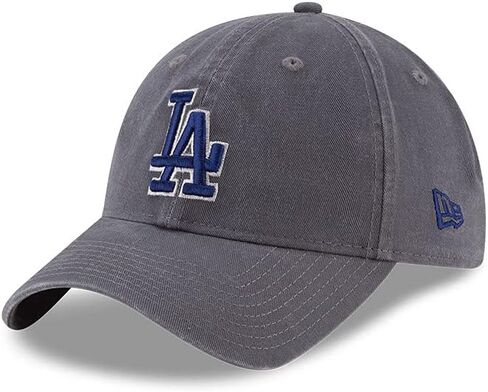 New Era 920 Los Angeles Dodgers Core Classic Strapback Hat (Graphite) MLB Cap in Saudi Arabia