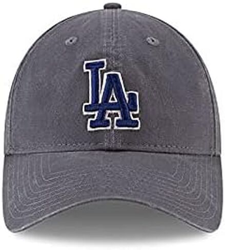 New Era 920 Los Angeles Dodgers Core Classic Strapback Hat (Graphite) MLB Cap in Saudi Arabia