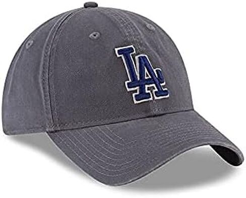 New Era 920 Los Angeles Dodgers Core Classic Strapback Hat (Graphite) MLB Cap in Saudi Arabia