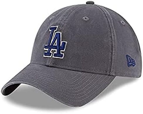 New Era 920 Los Angeles Dodgers Core Classic Strapback Hat (Graphite) MLB Cap in Saudi Arabia