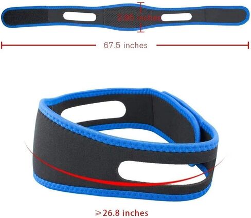 Anti Snoring Chin Strap Anti Snoring Devices Snoring Solution Snore Reducing Sleep Aid to Keep Mouth Closed Adjustable and Breathable Snore Stopper for Men and Women in Kuwait