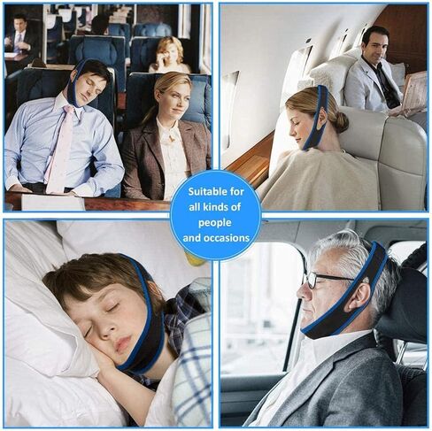 Anti Snoring Chin Strap Anti Snoring Devices Snoring Solution Snore Reducing Sleep Aid to Keep Mouth Closed Adjustable and Breathable Snore Stopper for Men and Women in Kuwait
