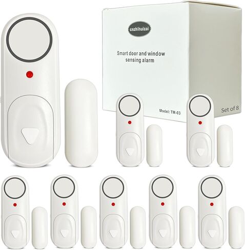 Door and Window Sensing Alarm, Anti-Theft Alarm, 120db high Volume Door and Window Sensing Alarm Sensor, Door Opening Alarm, Door Opening ding Dong Reminder, Door not Closed Reminder (6 Pack) in Saudi Arabia