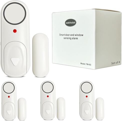 Door and Window Sensing Alarm, Anti-Theft Alarm, 120db high Volume Door and Window Sensing Alarm Sensor, Door Opening Alarm, Door Opening ding Dong Reminder, Door not Closed Reminder (6 Pack) in Saudi Arabia