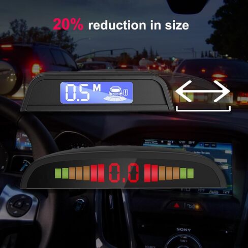 4 Parking Sensors, Compact Screen Distance Display with Sound Warning + 4 Black Parking Sensors for Car Auto Vans RV Trailer in Saudi Arabia
