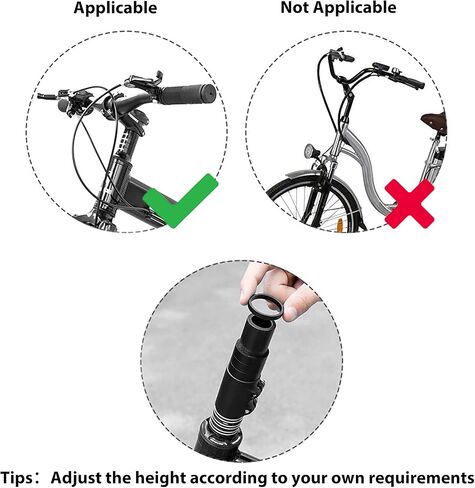 Bike Fork Stem Extender Bicycle Handlebar Stem Riser,Adjustable Aluminium Alloy Head Up Adapter for 1-1/8"Bike Neck Extender Black in Saudi Arabia
