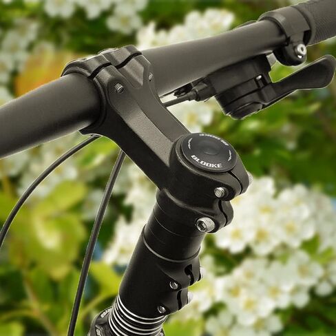 Bike Fork Stem Extender Bicycle Handlebar Stem Riser,Adjustable Aluminium Alloy Head Up Adapter for 1-1/8"Bike Neck Extender Black in Saudi Arabia