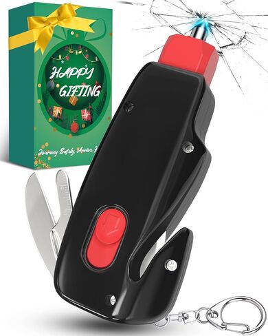 Stocking Stuffers Gifts for Men Women Window Breaker - Mens Gifts for Christmas UPGRADE 4 IN 1 Car Safety Tools Kit Glass Breaker with Seatbelt Cutter Cool Birthday Gifts for Dad Mom Travel Essentials in Kuwait