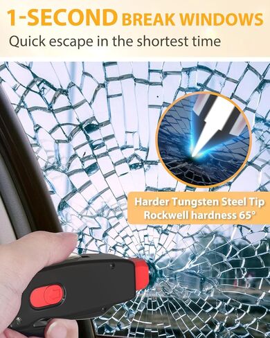 Stocking Stuffers Gifts for Men Women Window Breaker - Mens Gifts for Christmas UPGRADE 4 IN 1 Car Safety Tools Kit Glass Breaker with Seatbelt Cutter Cool Birthday Gifts for Dad Mom Travel Essentials in Kuwait