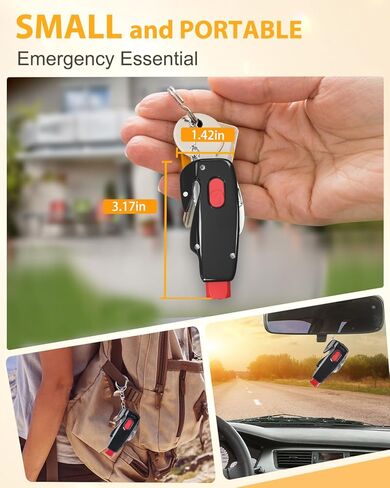 Stocking Stuffers Gifts for Men Women Window Breaker - Mens Gifts for Christmas UPGRADE 4 IN 1 Car Safety Tools Kit Glass Breaker with Seatbelt Cutter Cool Birthday Gifts for Dad Mom Travel Essentials in Kuwait