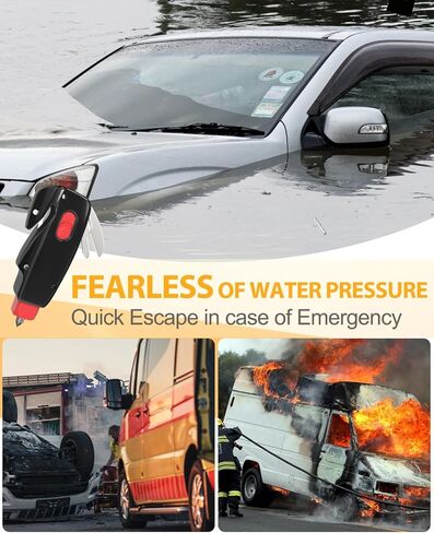 Stocking Stuffers Gifts for Men Women Window Breaker - Mens Gifts for Christmas UPGRADE 4 IN 1 Car Safety Tools Kit Glass Breaker with Seatbelt Cutter Cool Birthday Gifts for Dad Mom Travel Essentials in Kuwait