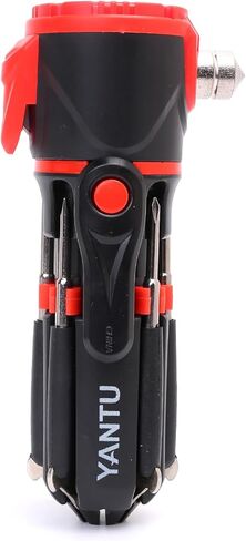 قاطع النوافذ وقاطع حزام الأمان من YANTU، كاسر زجاج السيارة، رؤوس مطرقة فولاذية التنجستن مزدوجة الجوانب، مطرقة أمان السيارة 2 في 1، أداة السيارات الضرورية للطوارئ in Kuwait