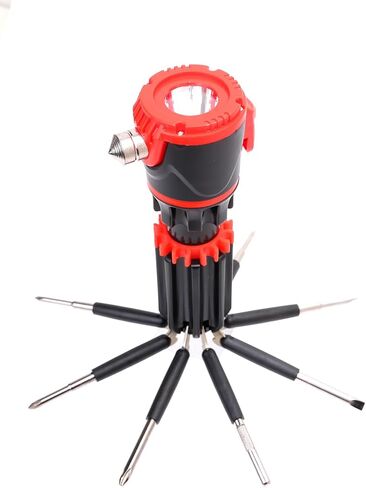 قاطع النوافذ وقاطع حزام الأمان من YANTU، كاسر زجاج السيارة، رؤوس مطرقة فولاذية التنجستن مزدوجة الجوانب، مطرقة أمان السيارة 2 في 1، أداة السيارات الضرورية للطوارئ in Kuwait